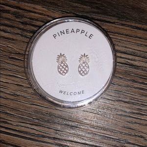 Alex and Ani pineapple earrings